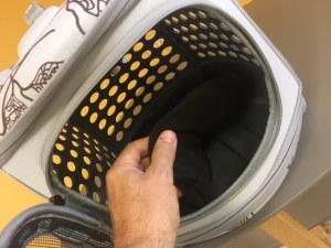 Sac de transport chat / petit chien gris argent