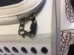 Sac de transport chat / petit chien gris argent