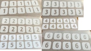 NUMÉROS PATCHS FLOCAGES THERMOCOLLANTS PLANCHES POUR SHORT SURVÊTEMENT CHAUSSETTES