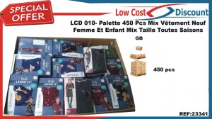 Vêtement neuf femme et enfant mix taille toutes saisons 450 pcs