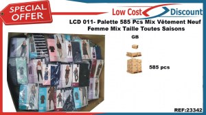 Vêtement neuf femme mix taille toutes saisons 400 pcs / plt