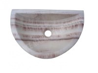 Onyx Miel Clair Lave Main Mi-Lune 40x26 cm