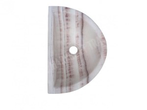 Onyx Miel Clair Lave Main Mi-Lune 40x26 cm