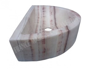 Onyx Miel Clair Lave Main Mi-Lune 40x26 cm