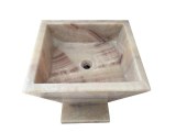 Onyx Miel Piédestal Vasque 50x45 cm