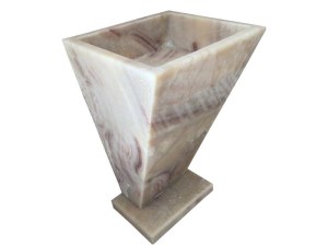 Onyx Miel Piédestal Vasque 50x45 cm