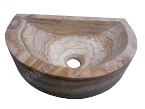 Onyx Miel Lave Main Mi-Lune 40x26 cm