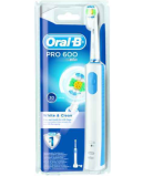 Oral-B Brosse à dents électrique Pro 600 White+Clean CLS Bleu/Blanc