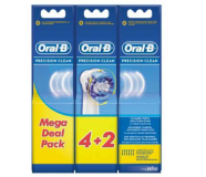 Oral-B Pack de 4+ 2 brossettes de rechange Precision Clean