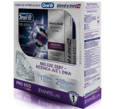 Oral-B KIT Pro 600 3D WHITE Bleu/Blanc + WHITENING ACCELERATOR Blend-a-Med