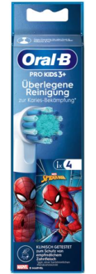 Oral-B Pack de 4 Têtes de brosse à dent de rechange Spiderman / La reine des neiges Mix