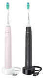 Philips Pack DUO 2 brosses à dents électrique Sonicare Blanc/Rose HX3675/15