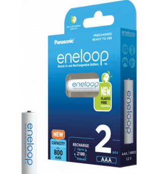 Panasonic Akku NiMH, Micro, AAA, HR03, 1.2V/800mAh Blister (Pack de 2)