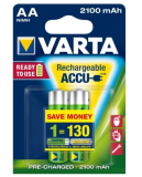 Varta Piles NiMH Mignon AA 2100mAh Blister (Pack de 2) 56706 101 402