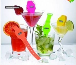 Montre type Ops- Bleu, jaune, orange