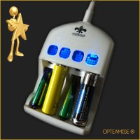 Chargeur universel de pile jetable ( alcaline) & pile rechargeable