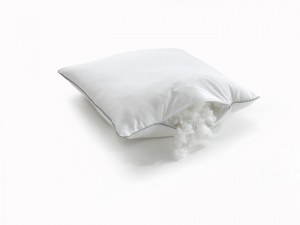 Oreillers percale de coton et fibre creuse siliconée