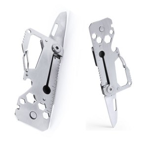 Outil de Poche Multifonction Roseca en Acier Inoxydable - Objet publicitaire AVEC ou SA...