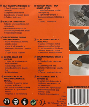 Lot de 16 Outils multifonctions grattoir et meuleuse Werckmann