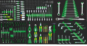 Caisse d'outils d'ateliers (servante) 7/6 VERTE 485 PCS KRAFTMULLER
