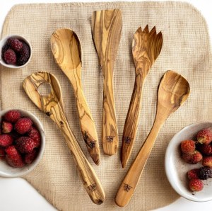 SET DE 5 USTENSILES DE TABLE DE CUISINE : CUILLÈRE DE CUISSON + SPATULE + CUILLÈRE...