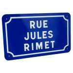 Plaque de rue aluminium