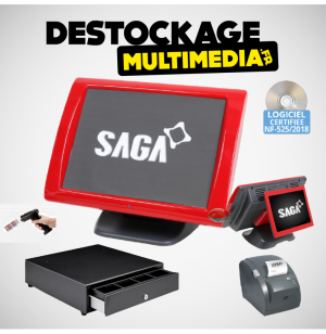 Caisse Enregistreuse Tactile Saga SGS-150-RT tous commerces Avec Logiciel NF 525