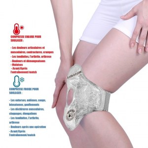 Poche de gel chaud / froid genou - Compresse glace genouillère