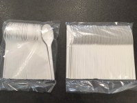Lot de couverts biodégradables et compostables (+pailles) en amidon de maîs