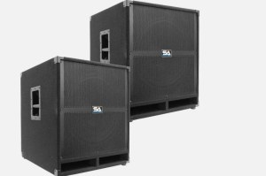Pair of SEISMIC AUDIO 18 PA POWERED SUBWOOFER Active Speakers 500 Watts Each