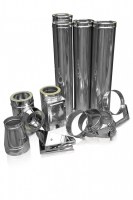 Kit de système de cheminée 130 mm isole en inox