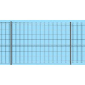 Panneau de cloture rigide gris FERRO BULLONI LARIO Medium 2,50 x 1,22 m