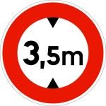 Panneau Limitation de hauteur B12