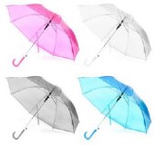 Parapluie transparent plusieurs coloris