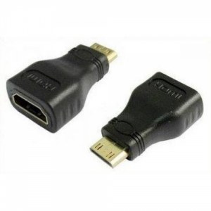 Adaptateur HDEO Extension HDMI Femelle à HDMI Mini Mâle plaque Or