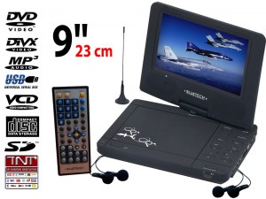 Lecteur DVD TNT portable rotatif 9 pouces (23 cm)