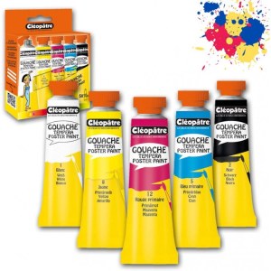 Peinture Gouache Nefertari Premium - 5 Tubes de 10ml - Cléopâtre