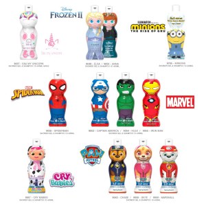 LICENCES ENFANTS – GELS DOUCHES & SHAMPOINGS FIGURINES 1D 400ML EN SUIVI
