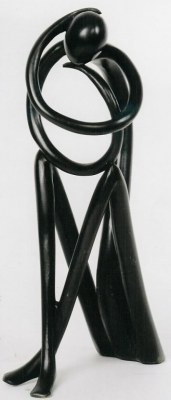 Statuette En Bronze (Le Penseur) Originaire Du Burkina Faso