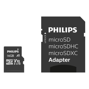 Philips MicroSDHC 16Go CL10 80mb/s UHS-I + Adaptateur au détail