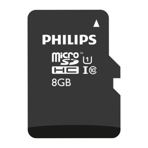 Philips MicroSDHC 8Go CL10 80mb/s UHS-I + Adaptateur au détail