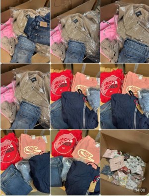 9 € / kg – Lot de 1575 kg de vêtements de marque (mixte, catégorie C, seconde main, Nik...)