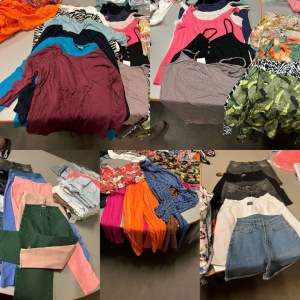 8,50 €/kg – Lot de vêtements femme, 436 kg, mode neuve sans étiquettes, catégorie A, ma...