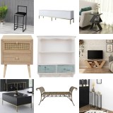 468 € – Lot n°3 : 13 pièces de meubles de marque (catégories A/B/C), retours clients,...