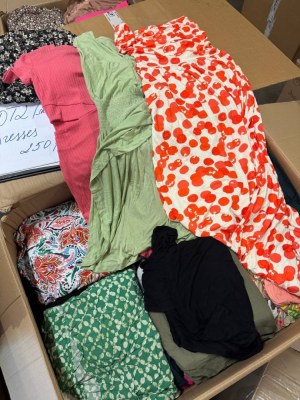 487,50 € par lot – Stock mix de robes pour femmes, 250 pièces neuves sans étiquettes ...