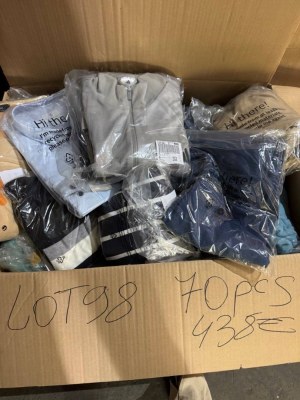 438 € – Lot de vêtements de marque mixte femme & homme (70 pièces), retours clients, gr...