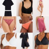 1,50 €/pièce. Mix lingerie femme soutiens-gorge tops slips strings shorts pyjamas maill...