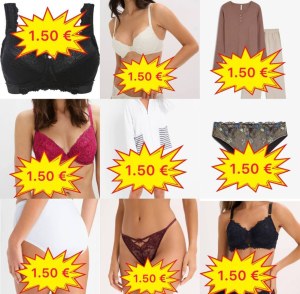 1,50 €/pièce. Mix lingerie femme soutiens-gorge tops slips strings shorts pyjamas maill...