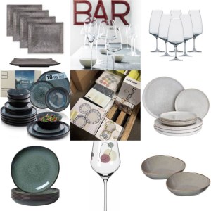 18 € Mix de vaisselle catégorie A/B/C, articles de marque d’Allemagne, assiettes, verre...