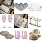 18 € Mix de vaisselle catégorie A/B/C, articles de marque en verre et céramique, assiet...